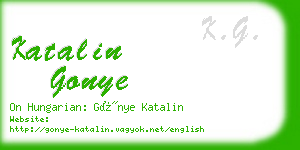 katalin gonye business card